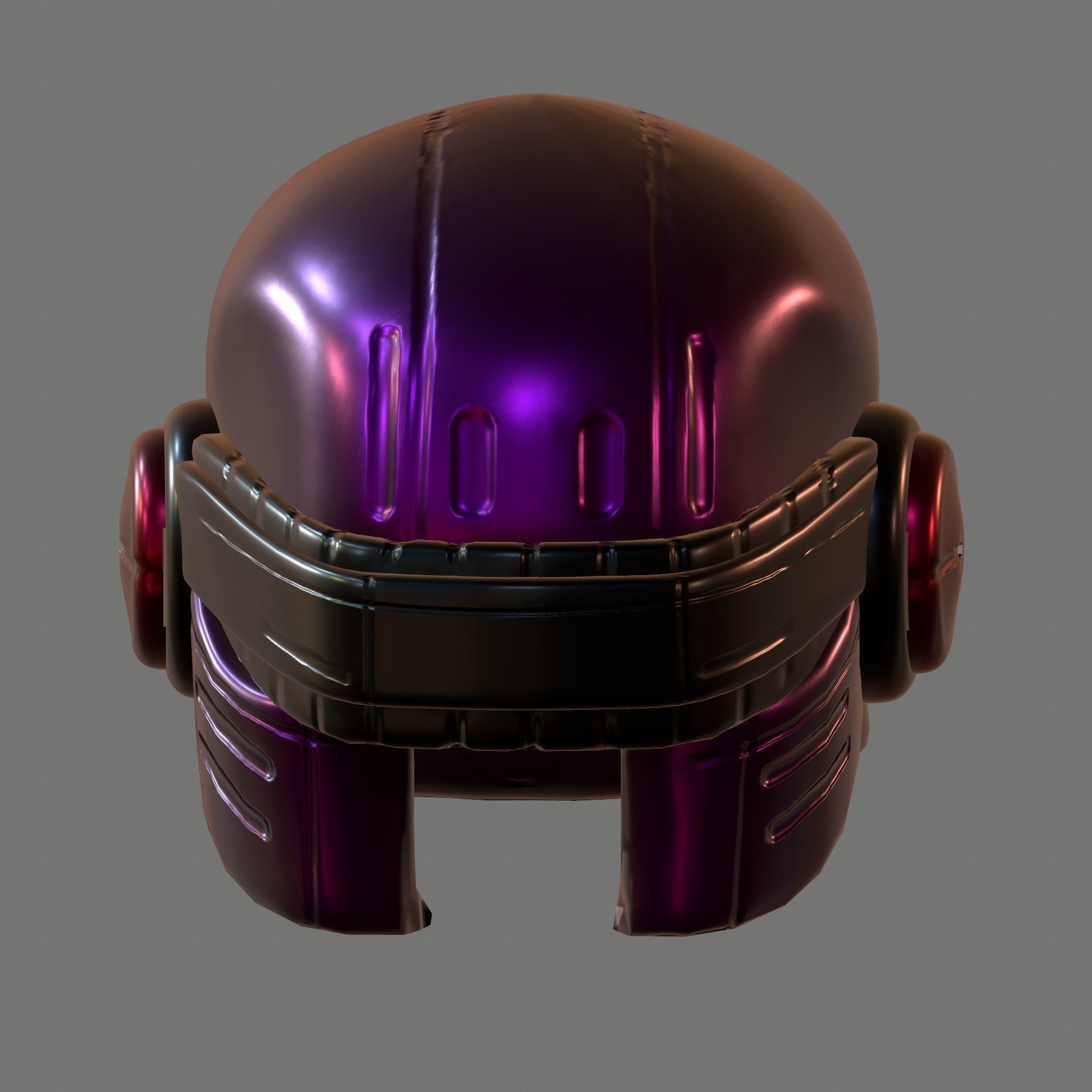 Gas mask helmet 3d model scifi Low-poly Low-poly 3D model_2