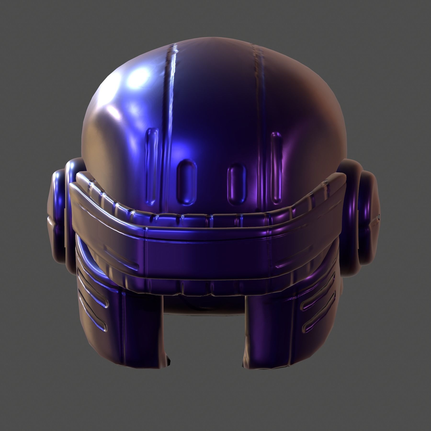 Gas mask helmet 3d model scifi Low-poly Low-poly 3D model_2