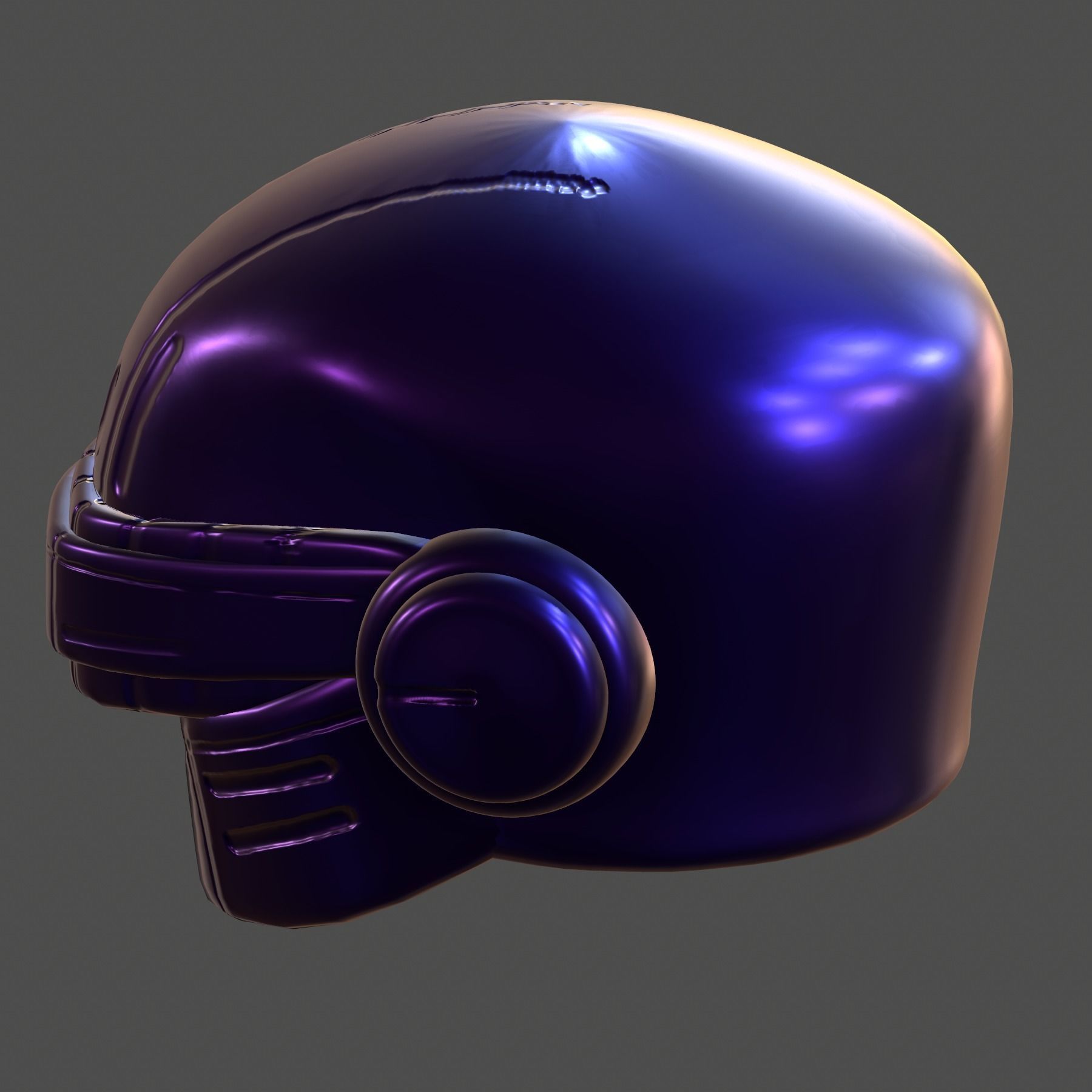 Gas mask helmet 3d model scifi Low-poly Low-poly 3D model_5