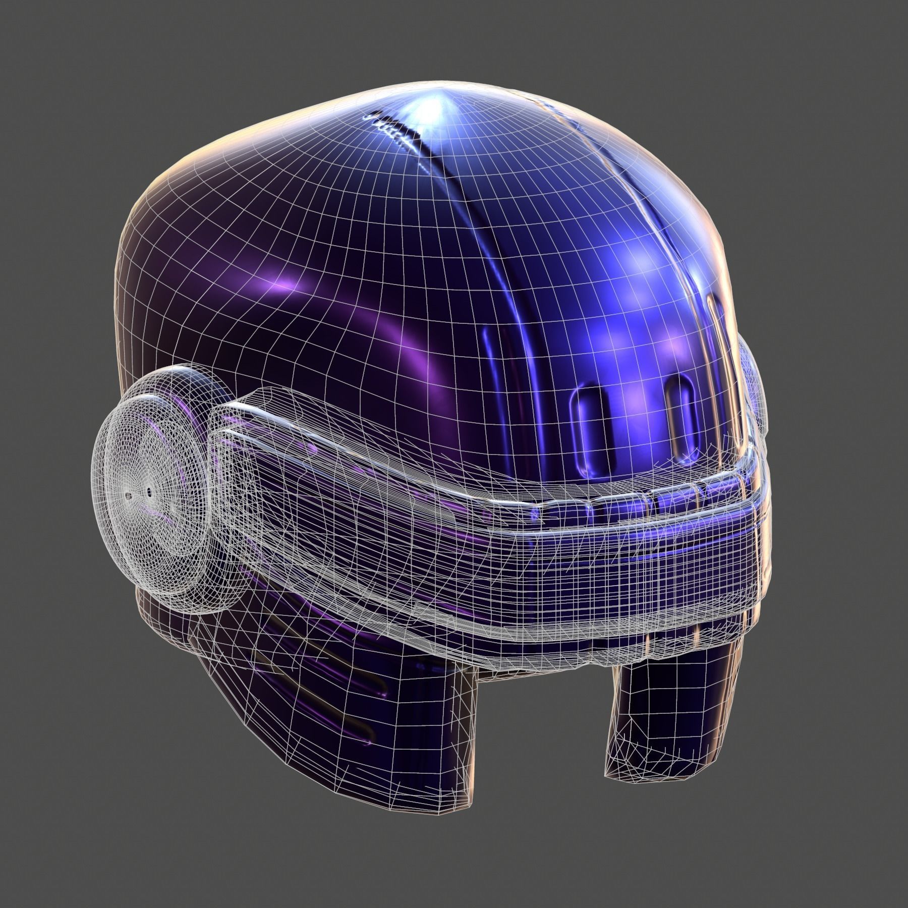 Gas mask helmet 3d model scifi Low-poly Low-poly 3D model_8