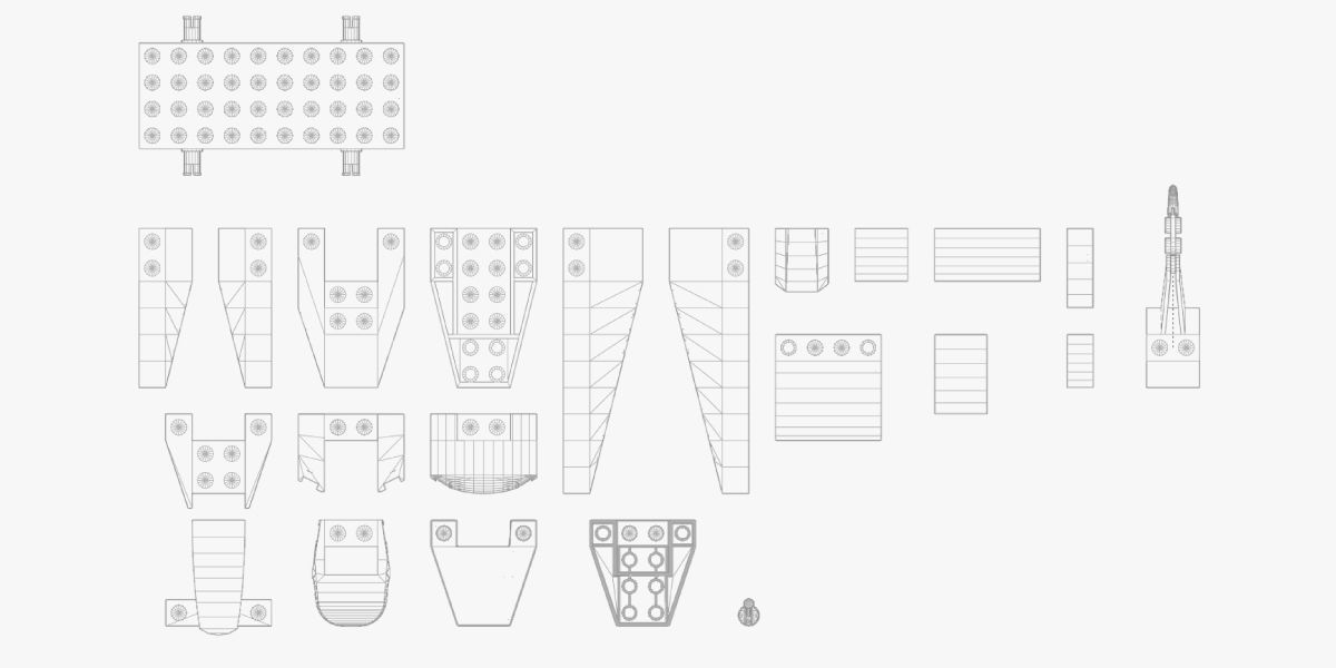 Bricks Collection lego car 3D model_7