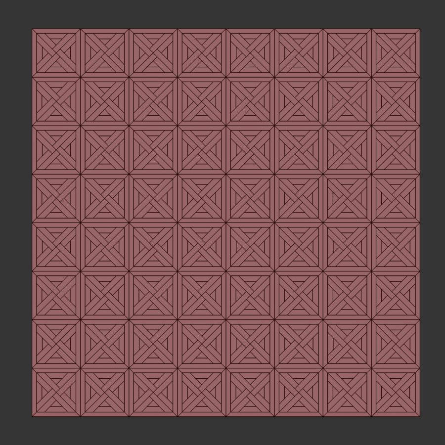 Modular Classic Parquet - Sheir Oak 3D model_2