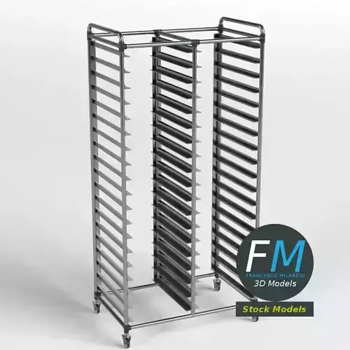 Double canteen tray trolley