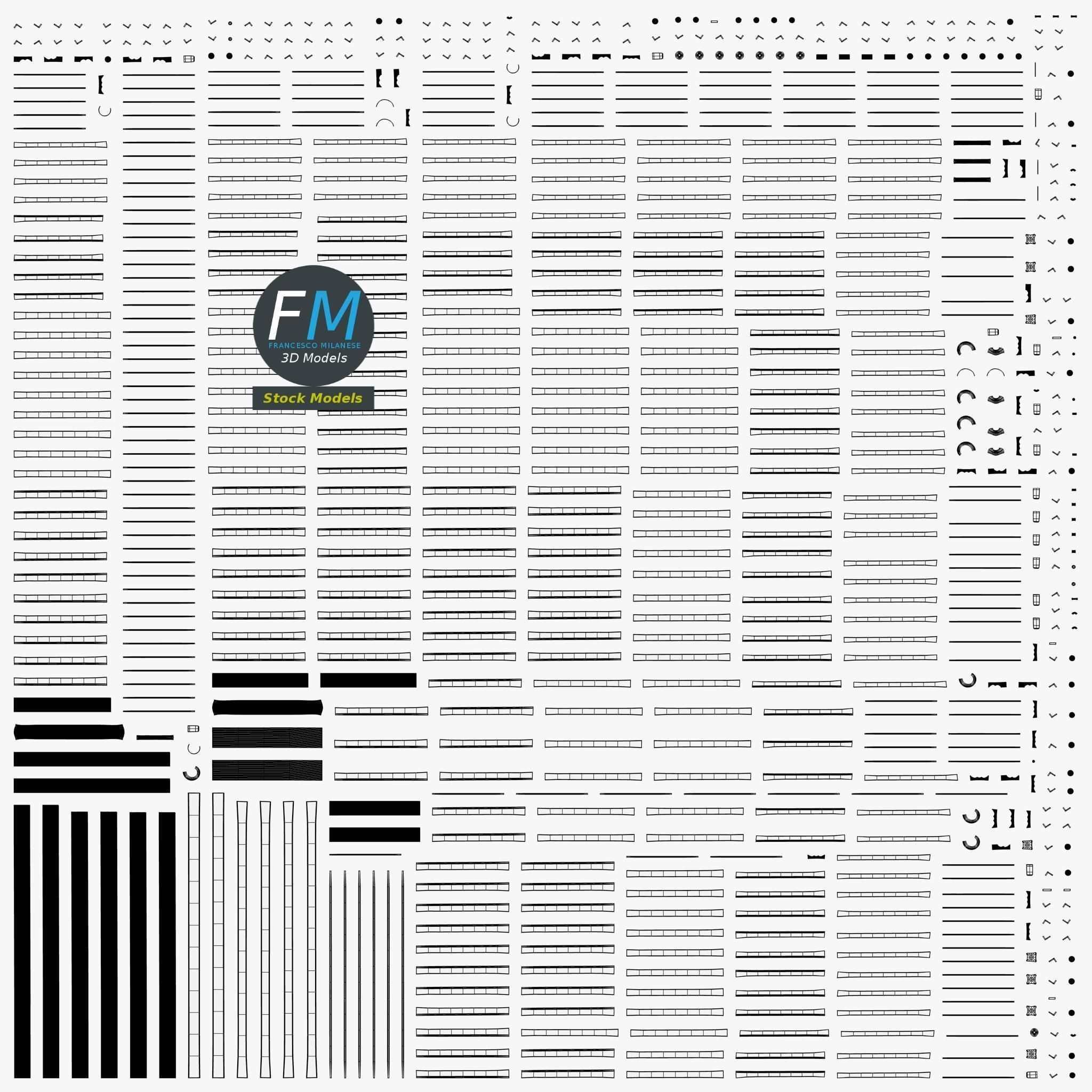 Double canteen tray trolley 3D model_11