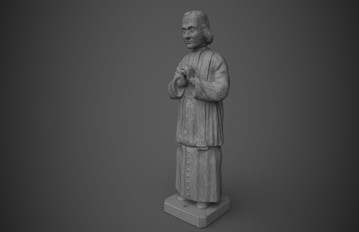 Saint Statue Low-poly 3D model_6
