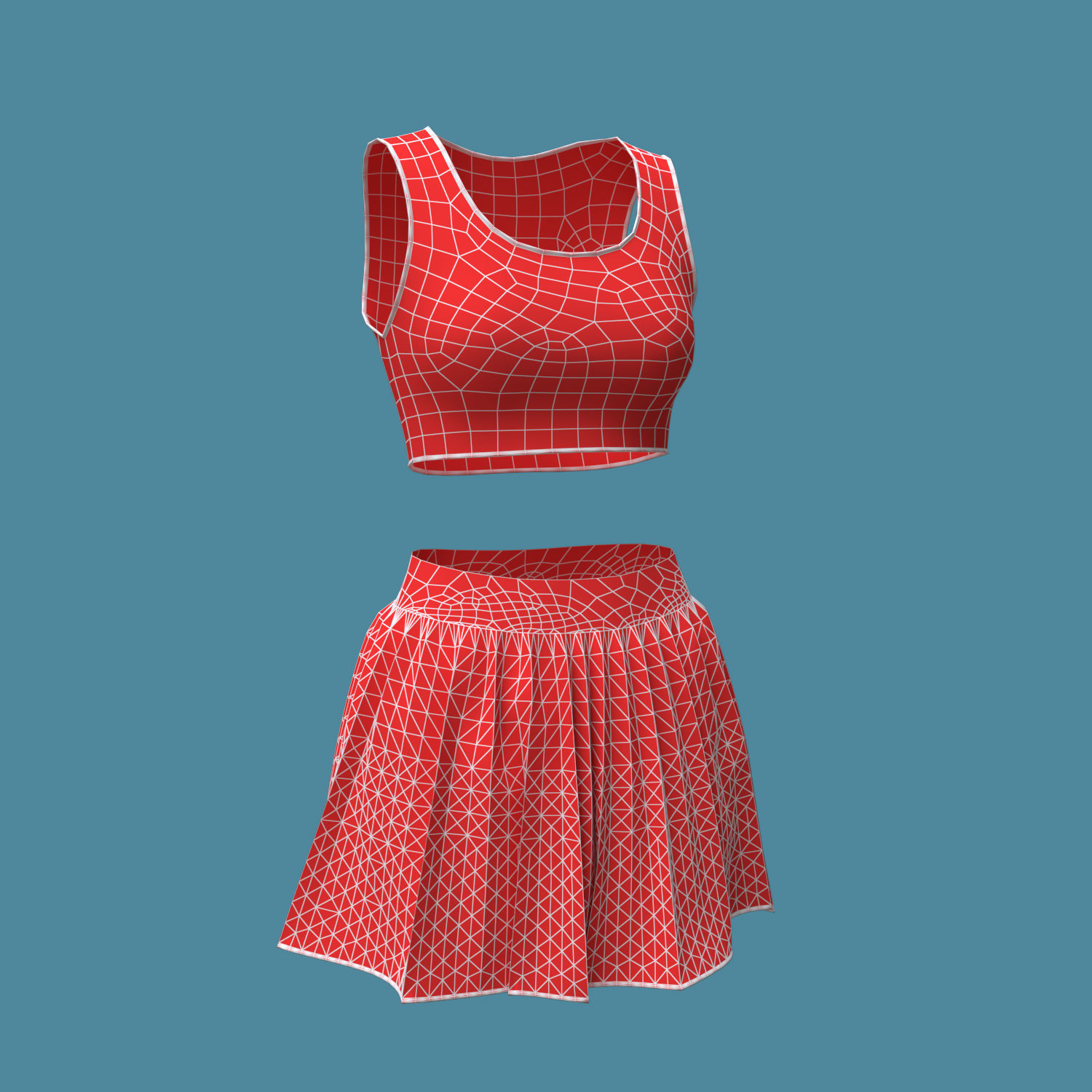 3d female sportswear 3D model_10