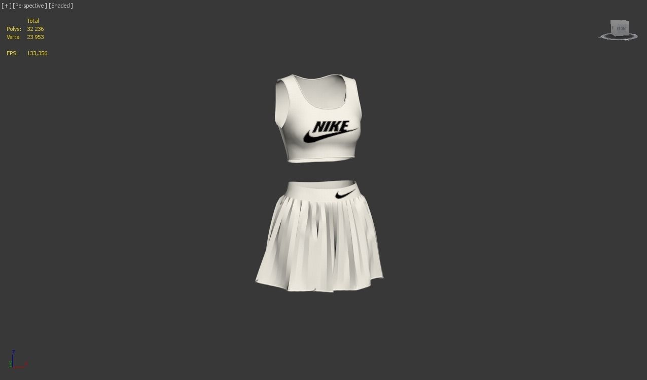 3d female sportswear 3D model_9