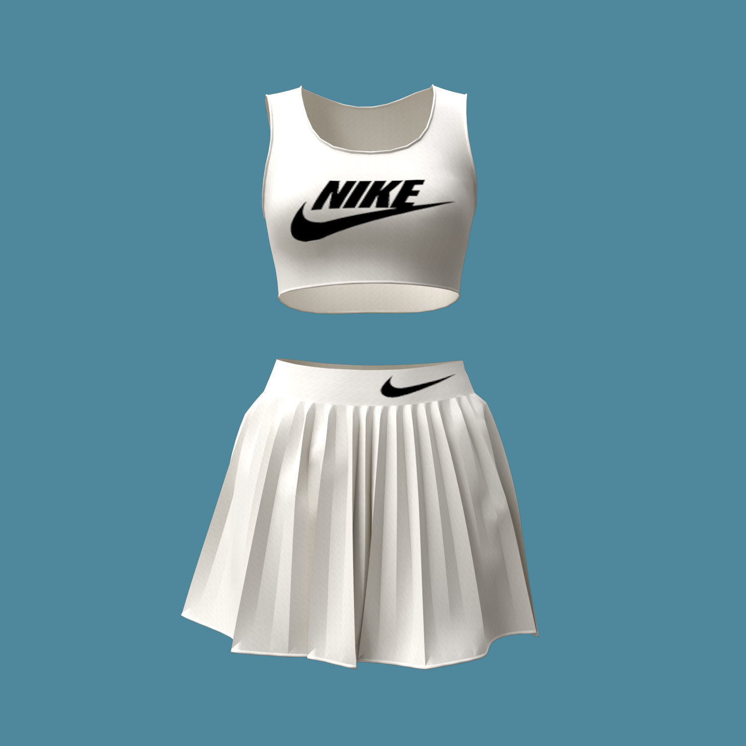 3d female sportswear 3D model_1