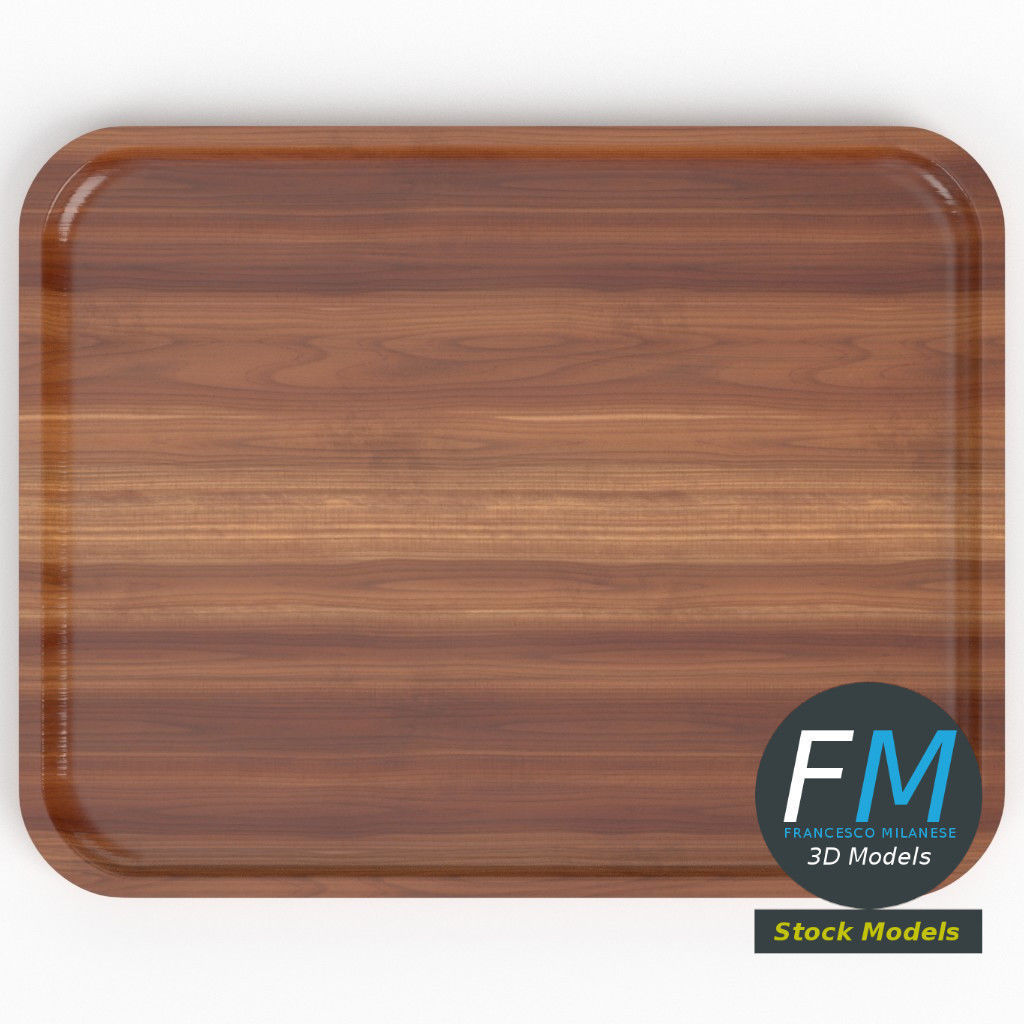 Empty canteen tray 3D model_6