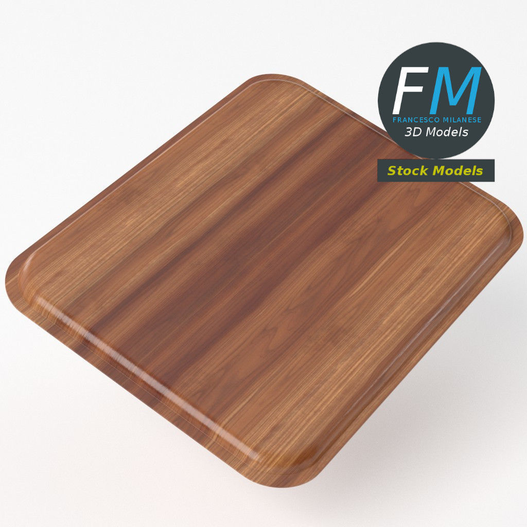 Empty canteen tray 3D model_5