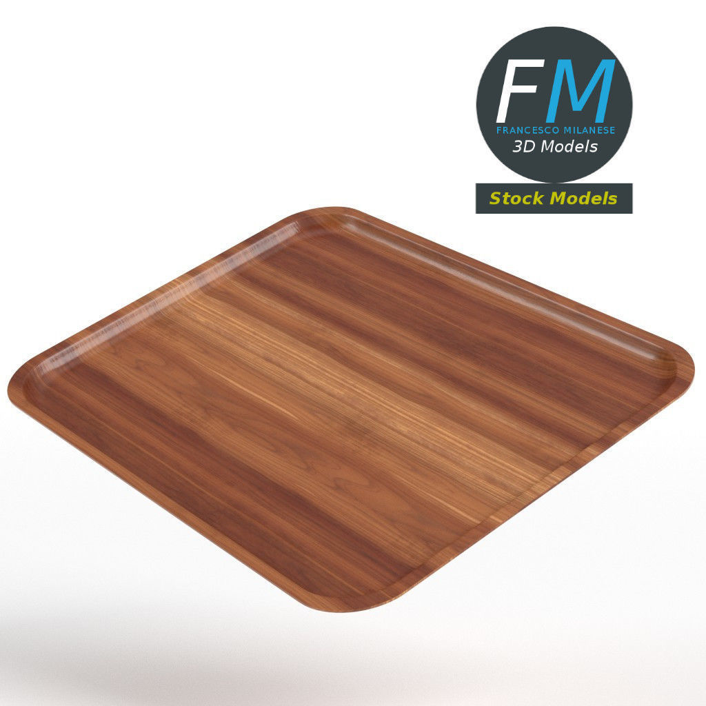 Empty canteen tray 3D model_4