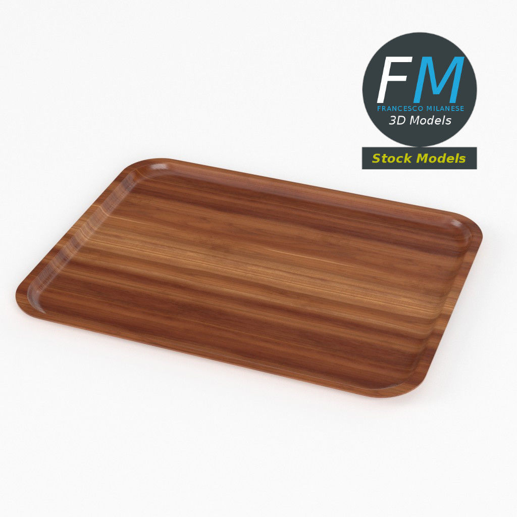 Empty canteen tray 3D model_2