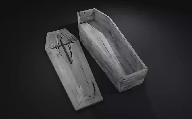 Coffin wooden 3D print model