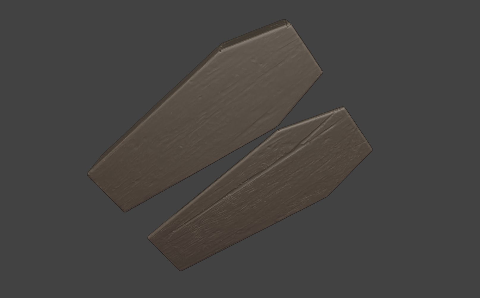 Coffin wooden 3D print model_3