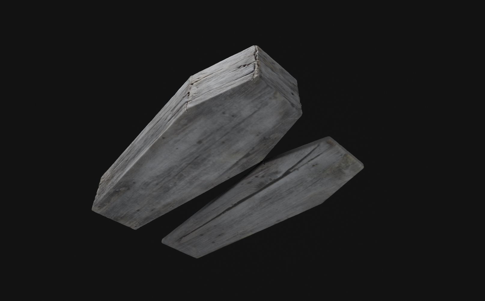 Coffin wooden 3D print model_4