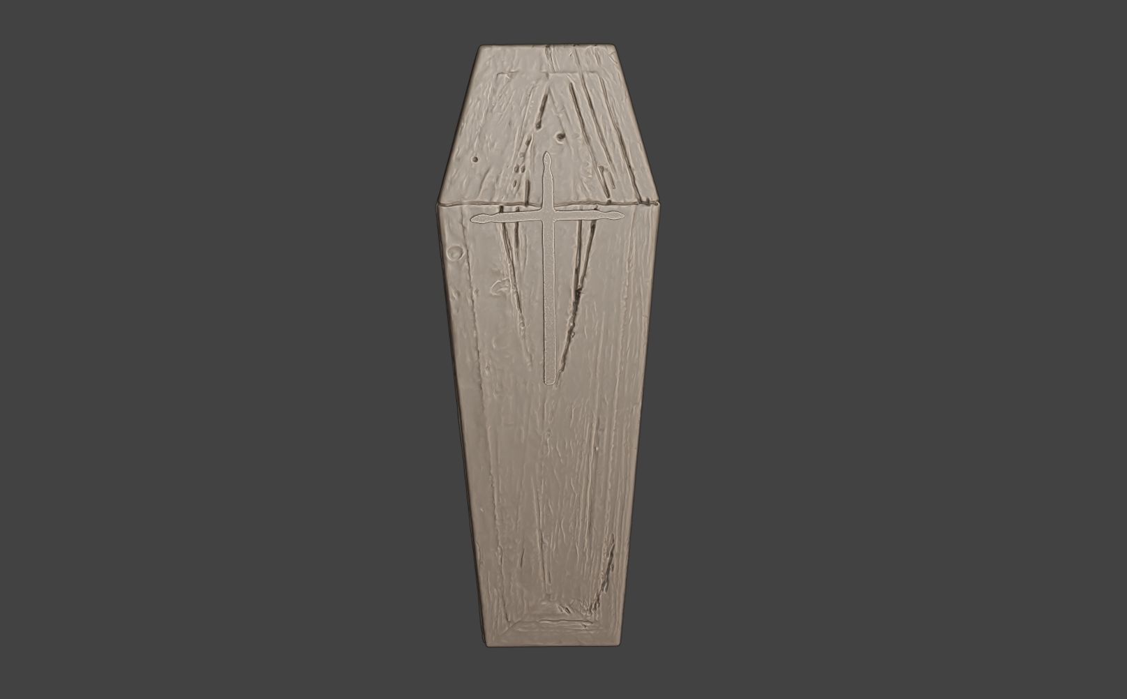 Coffin wooden 3D print model_6
