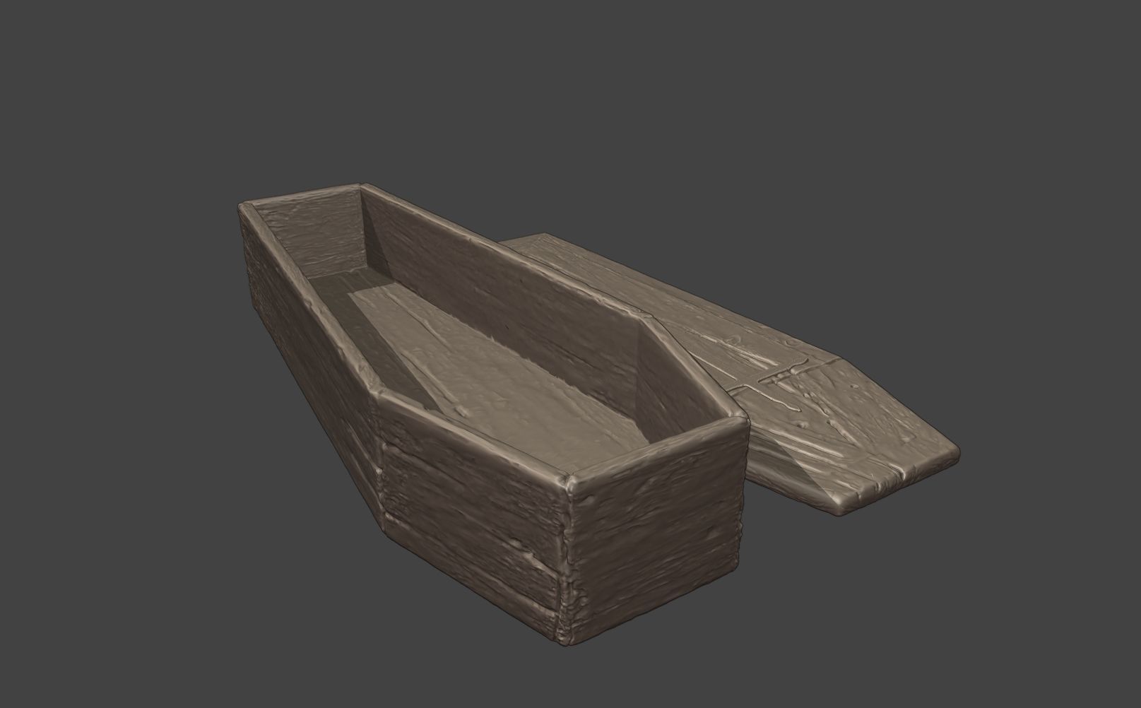 Coffin wooden 3D print model_13