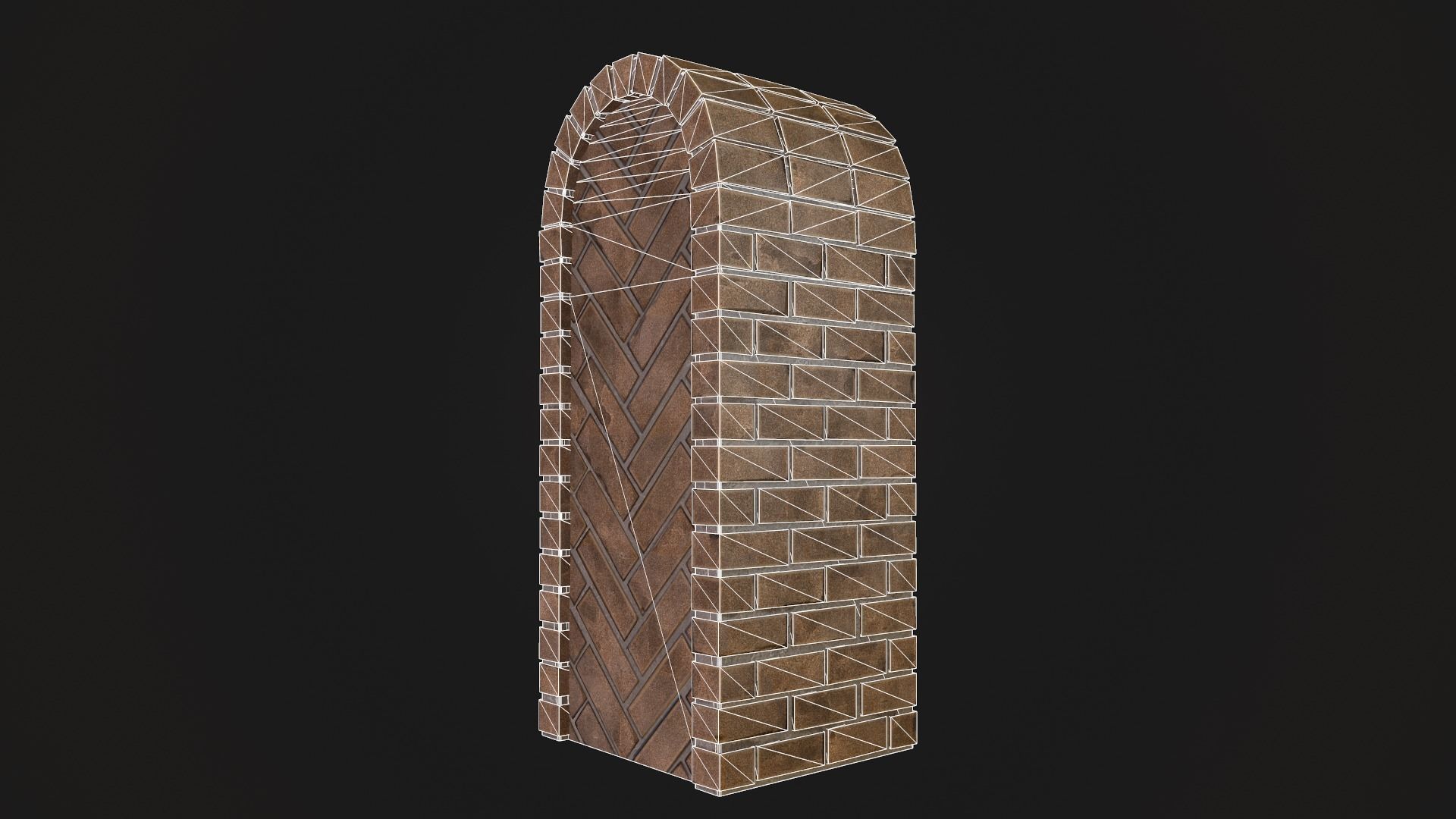 Brick Mailbox Low-poly 3D model_6
