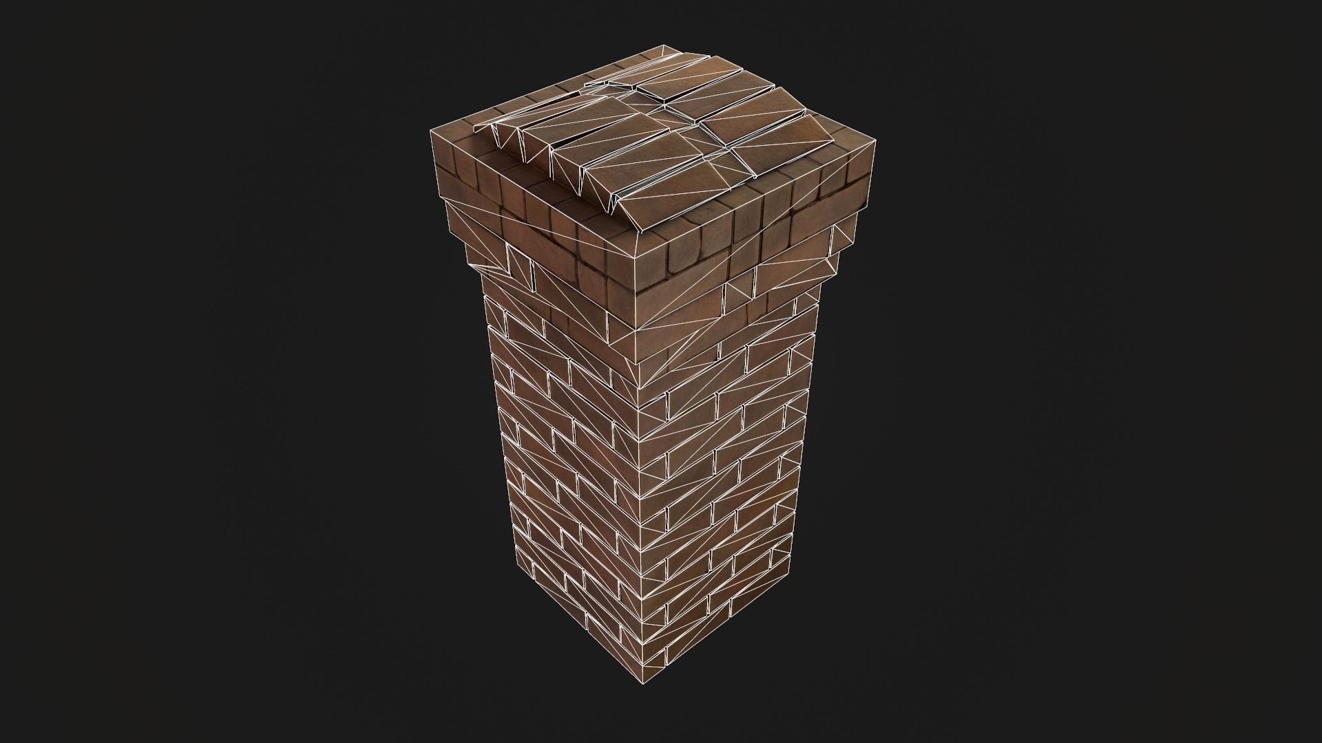Brick Mailbox Low-poly 3D model_6