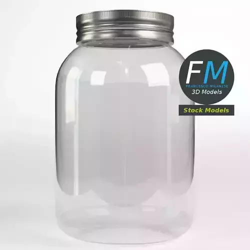 Empty plastic jar