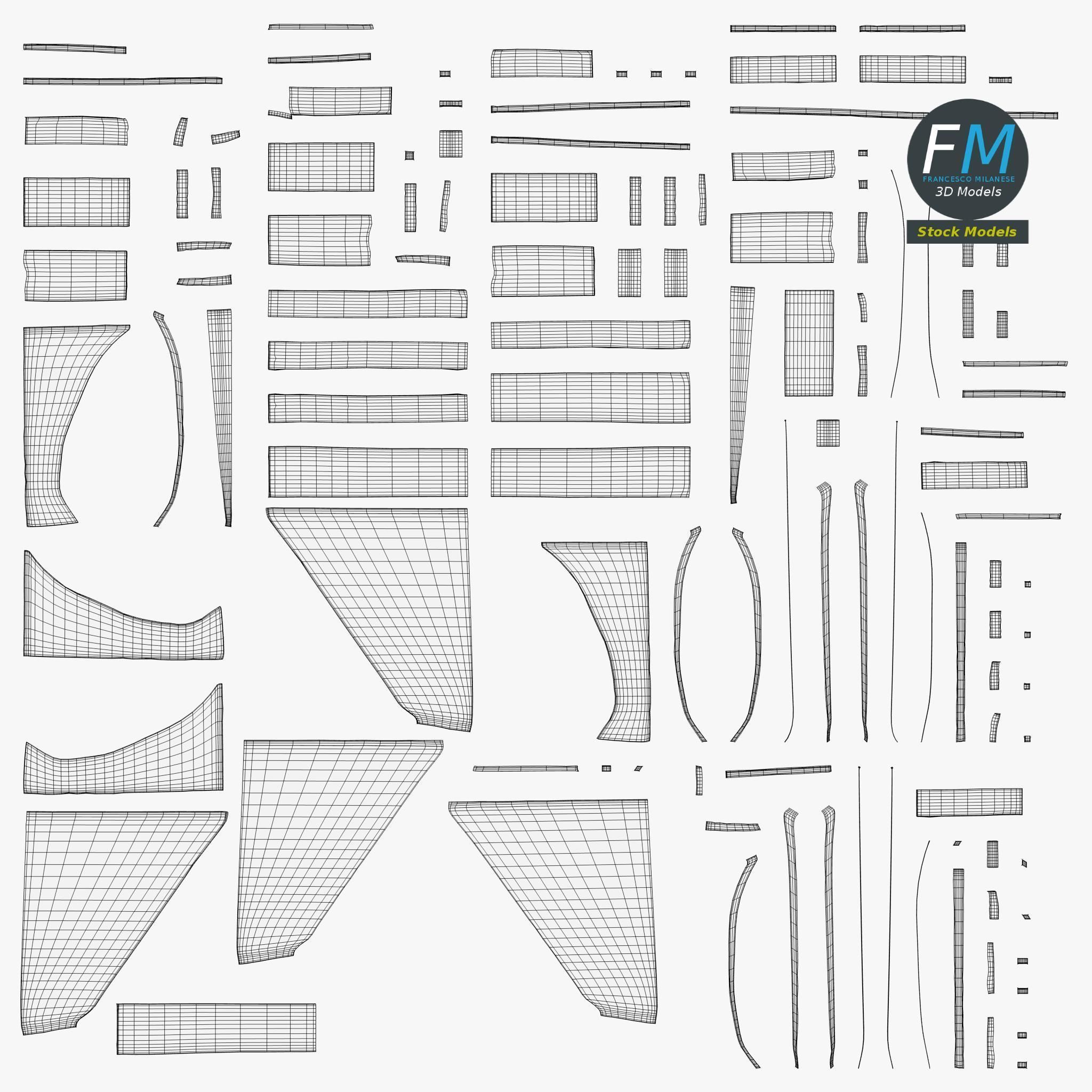 Flat briefs underwear 3D model_11