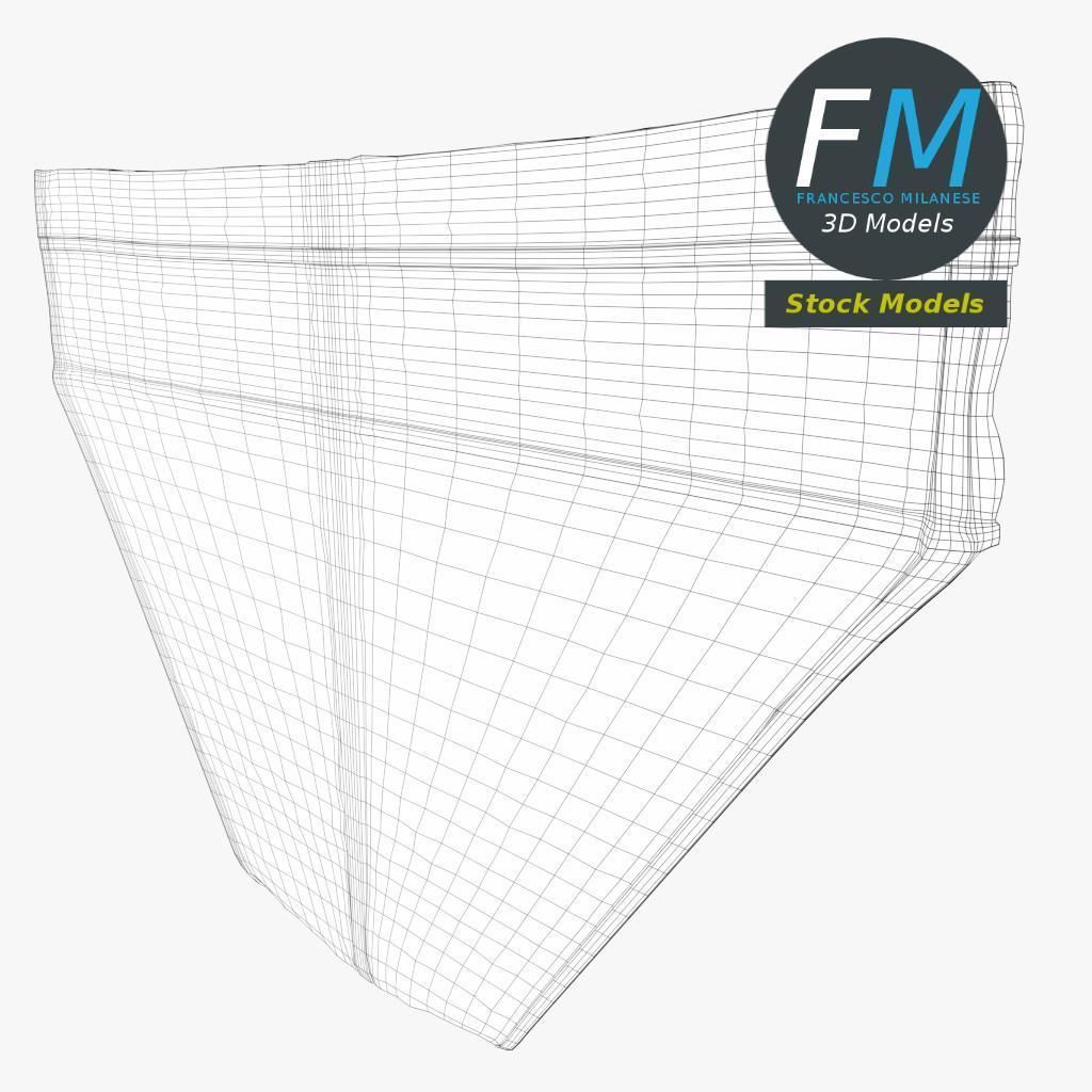 Flat briefs underwear 3D model_8