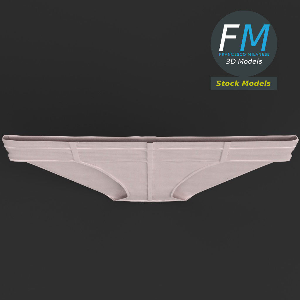 Flat briefs underwear 3D model_6
