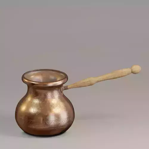  Engraved Turkish coffee pot 
