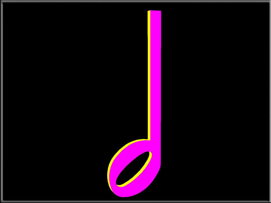 Half Note Low-poly 3D model_1