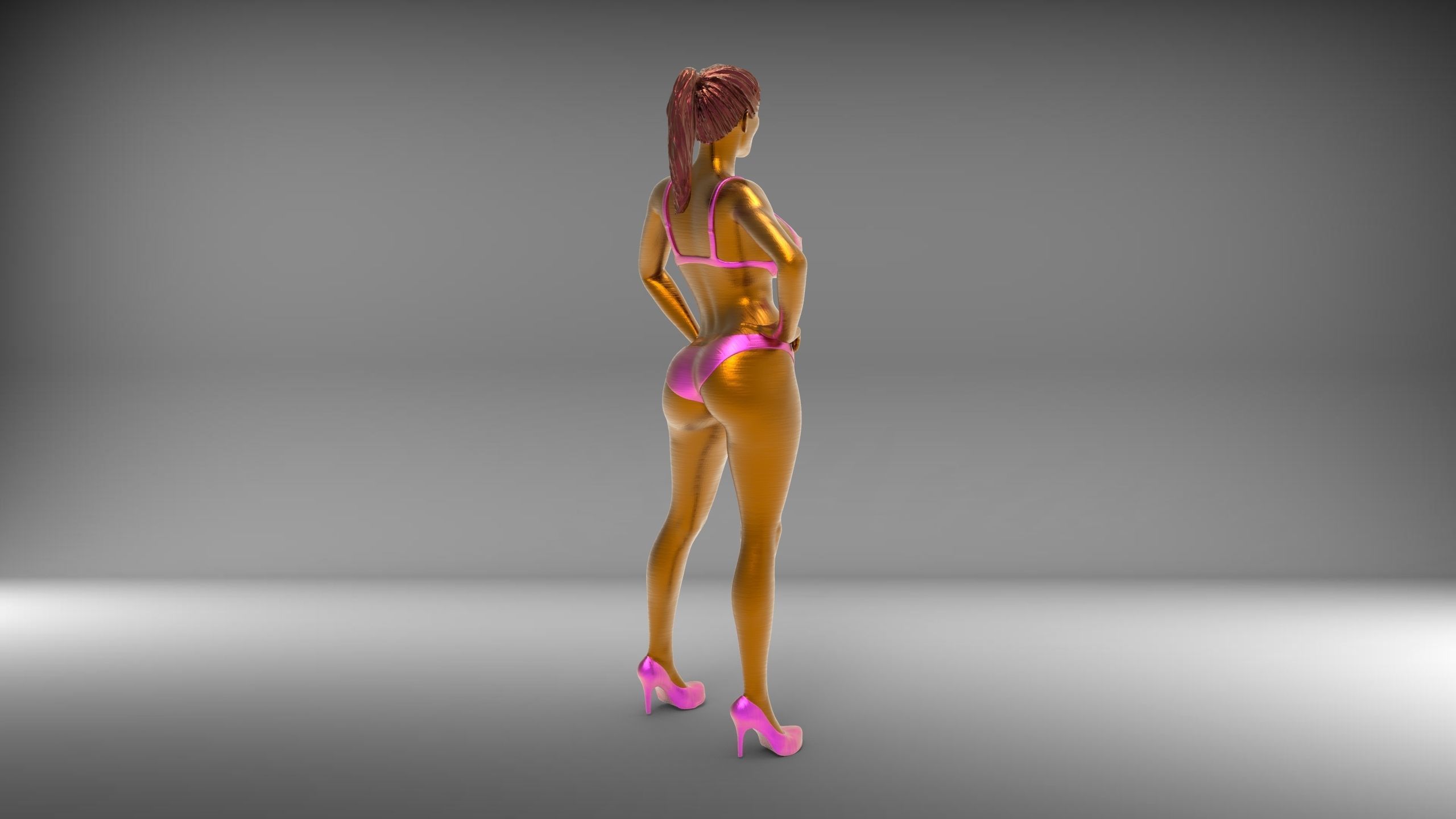 Pose N4 Attractive woman 3d print Model 3D print model_13