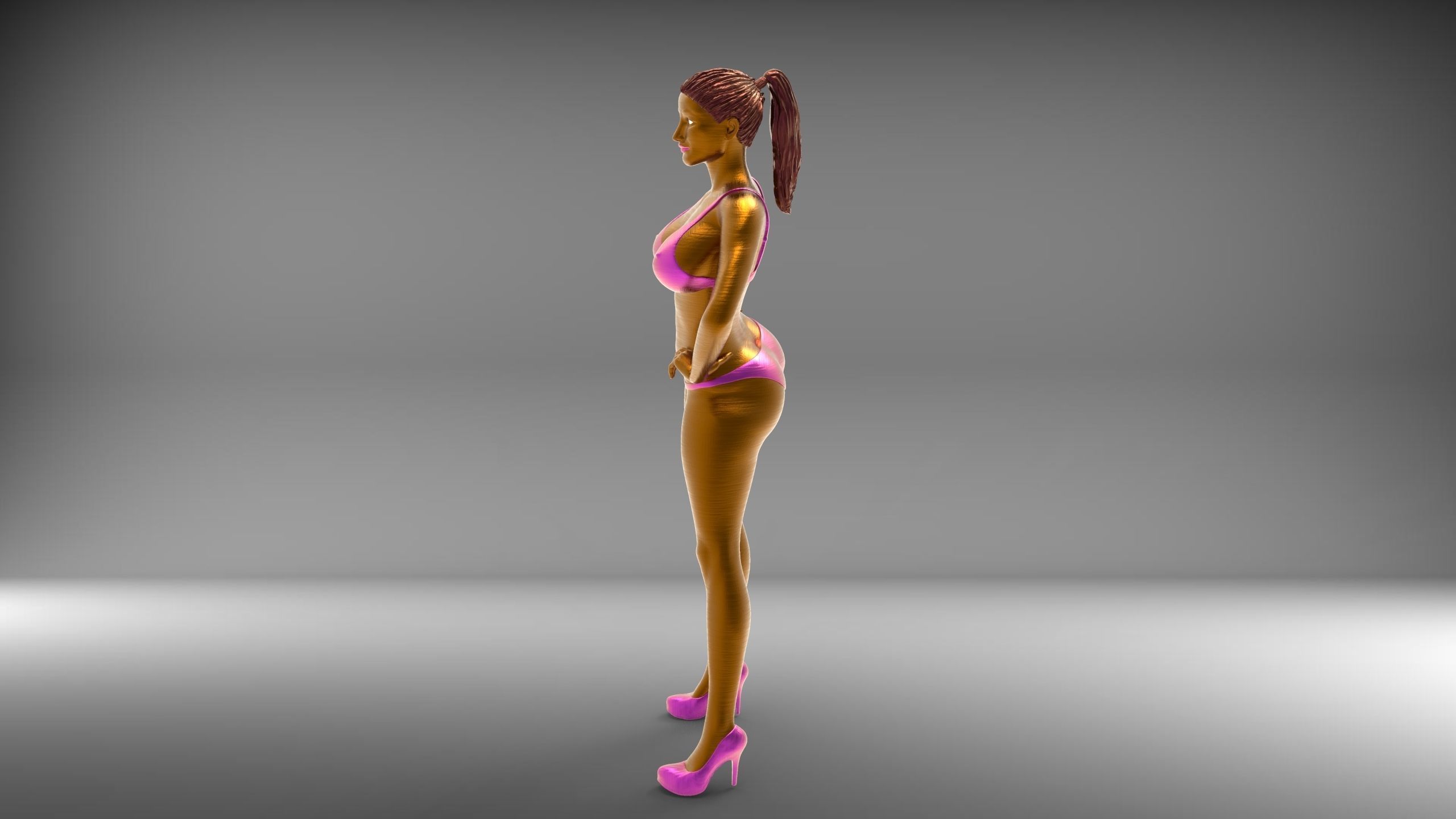 Pose N4 Attractive woman 3d print Model 3D print model_4