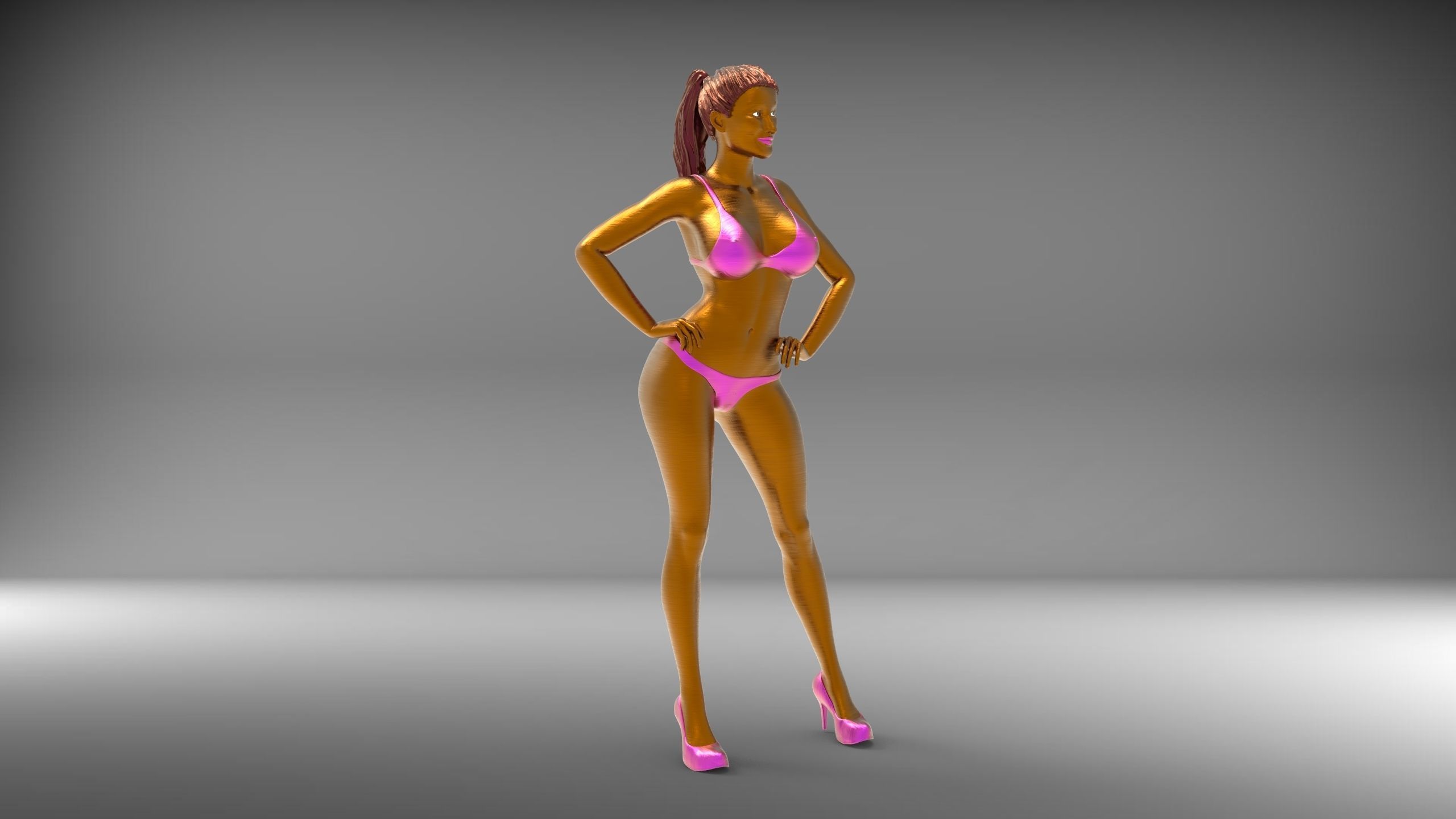 Pose N4 Attractive woman 3d print Model 3D print model_8