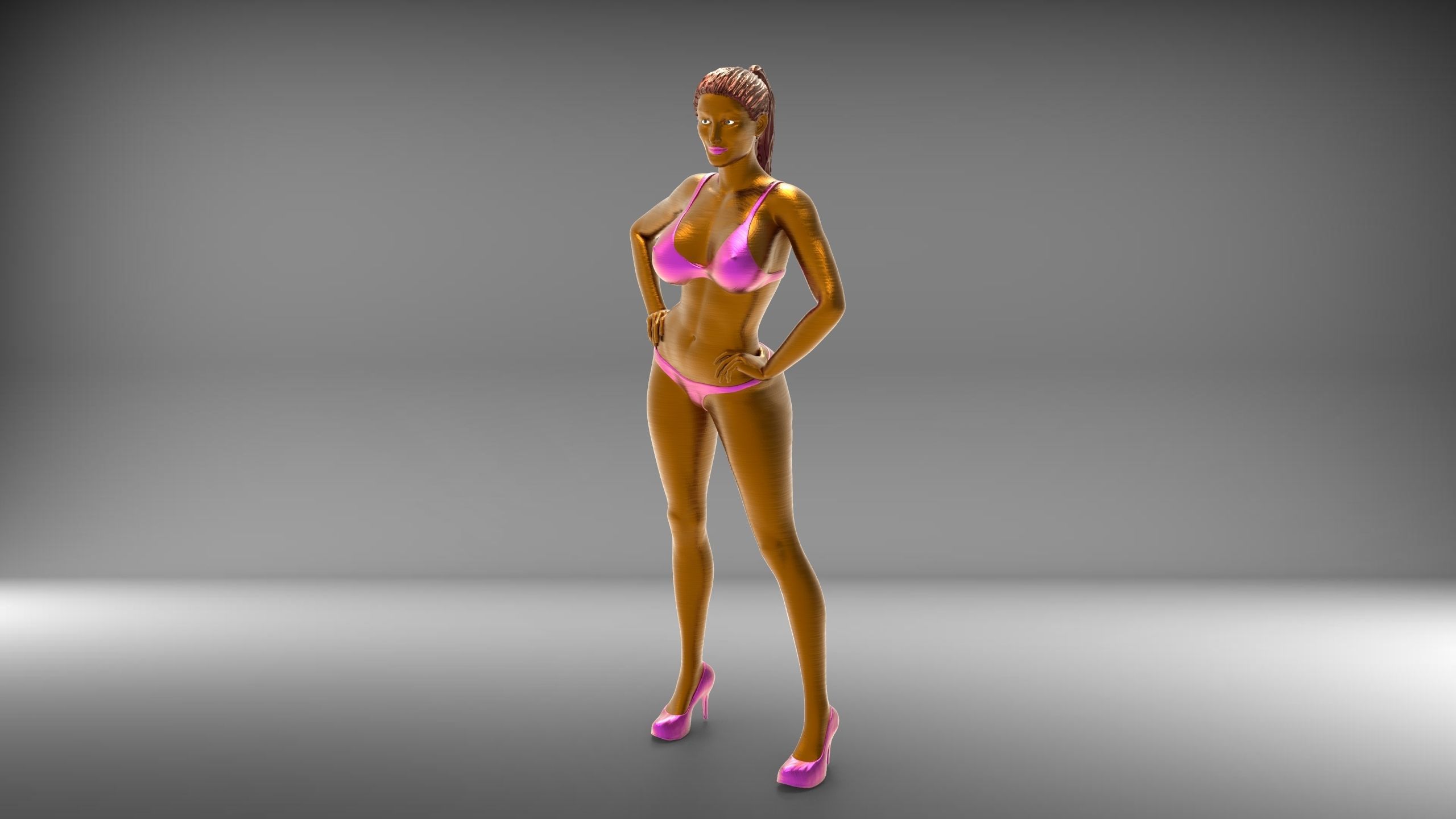 Pose N4 Attractive woman 3d print Model 3D print model_6