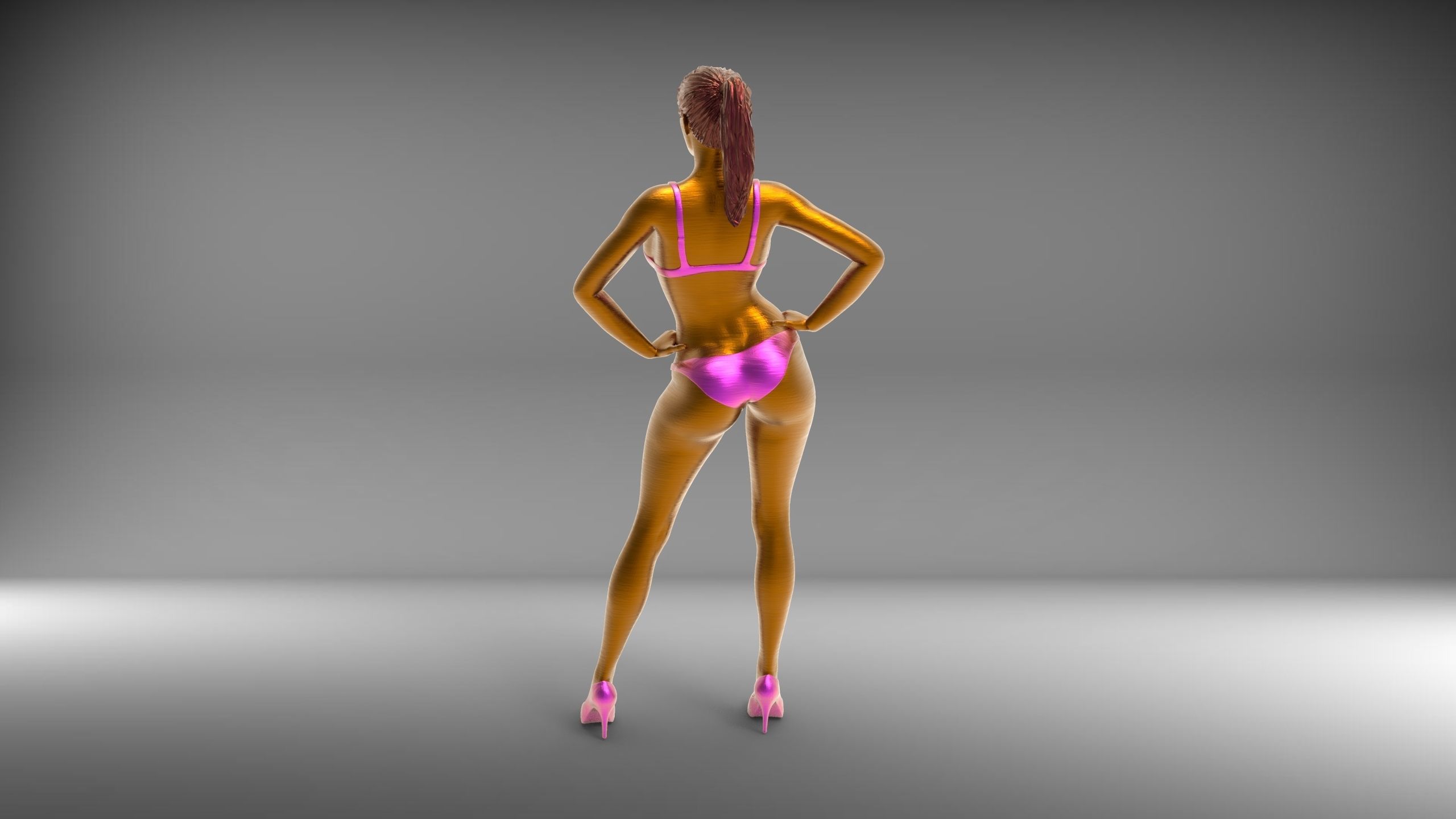 Pose N4 Attractive woman 3d print Model 3D print model_15