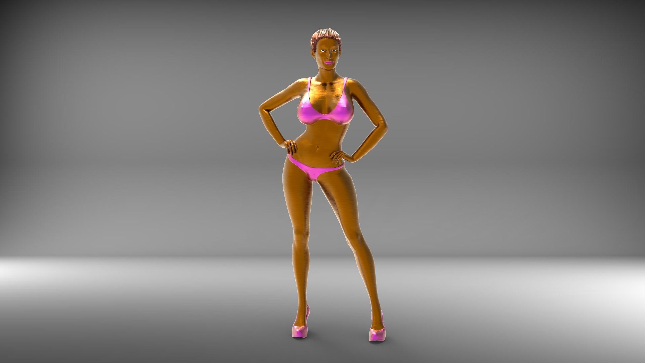Pose N4 Attractive woman 3d print Model 3D print model_7