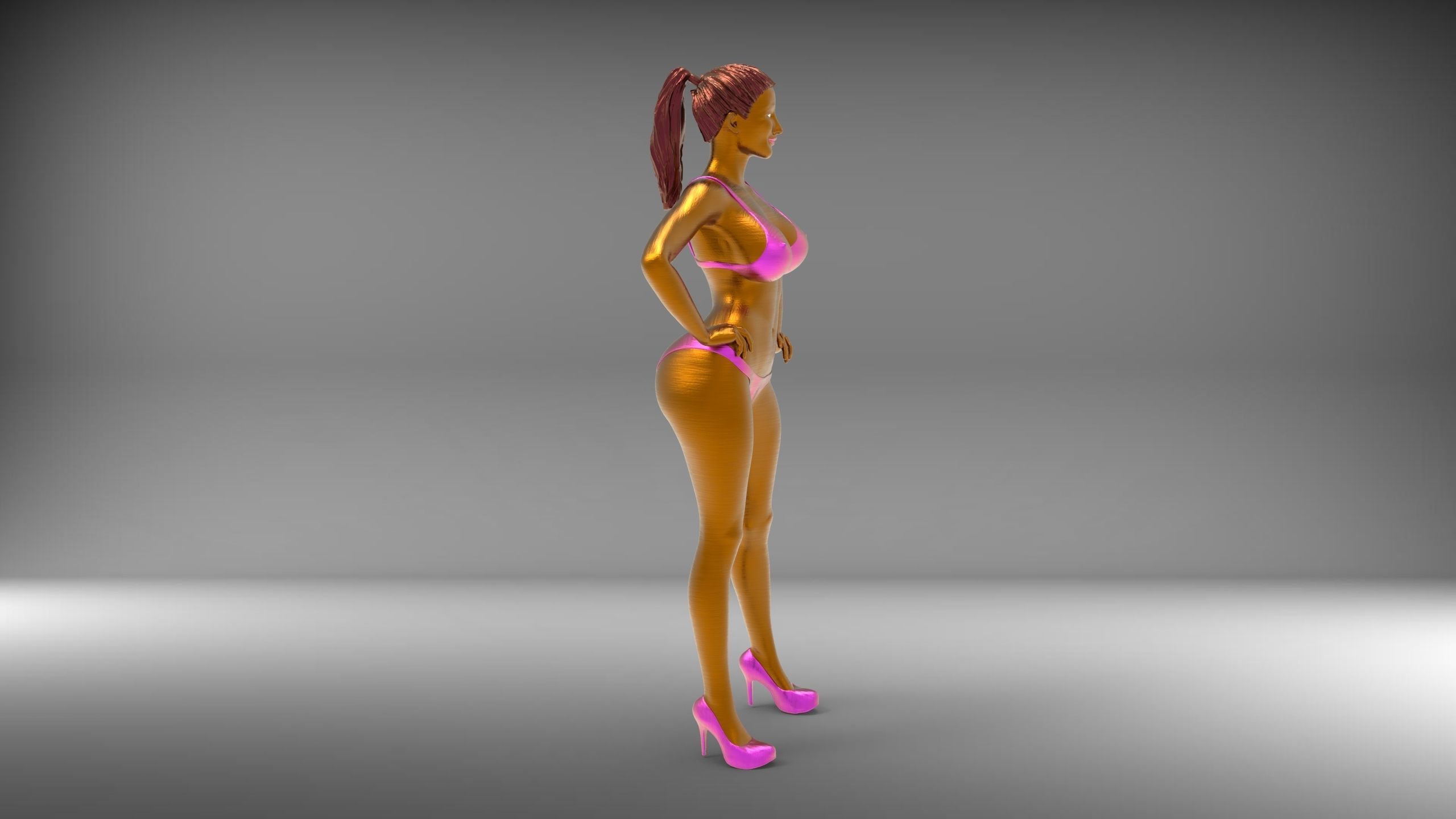 Pose N4 Attractive woman 3d print Model 3D print model_10