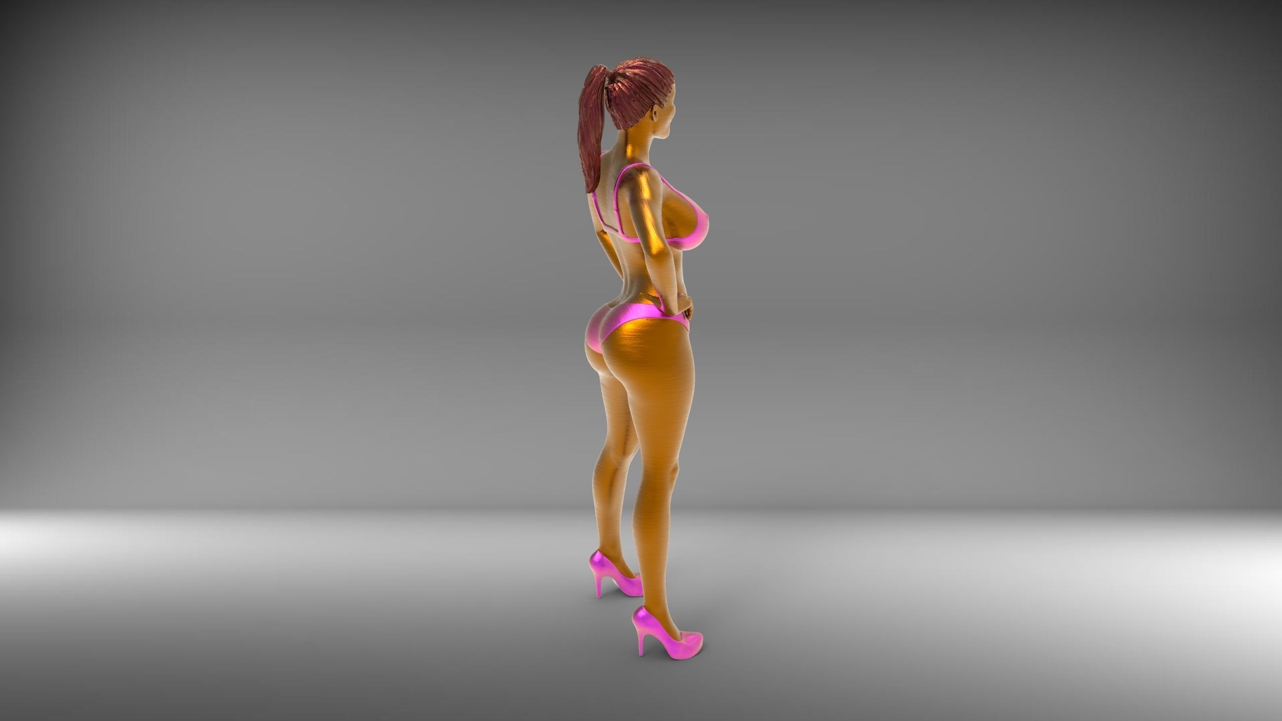 Pose N4 Attractive woman 3d print Model 3D print model_12