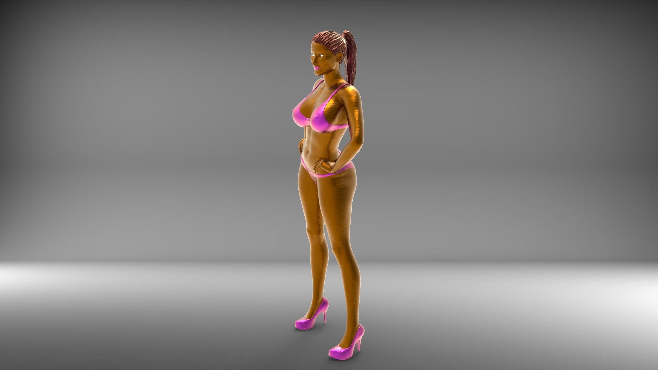 Pose N4 Attractive woman 3d print Model 3D print model_5