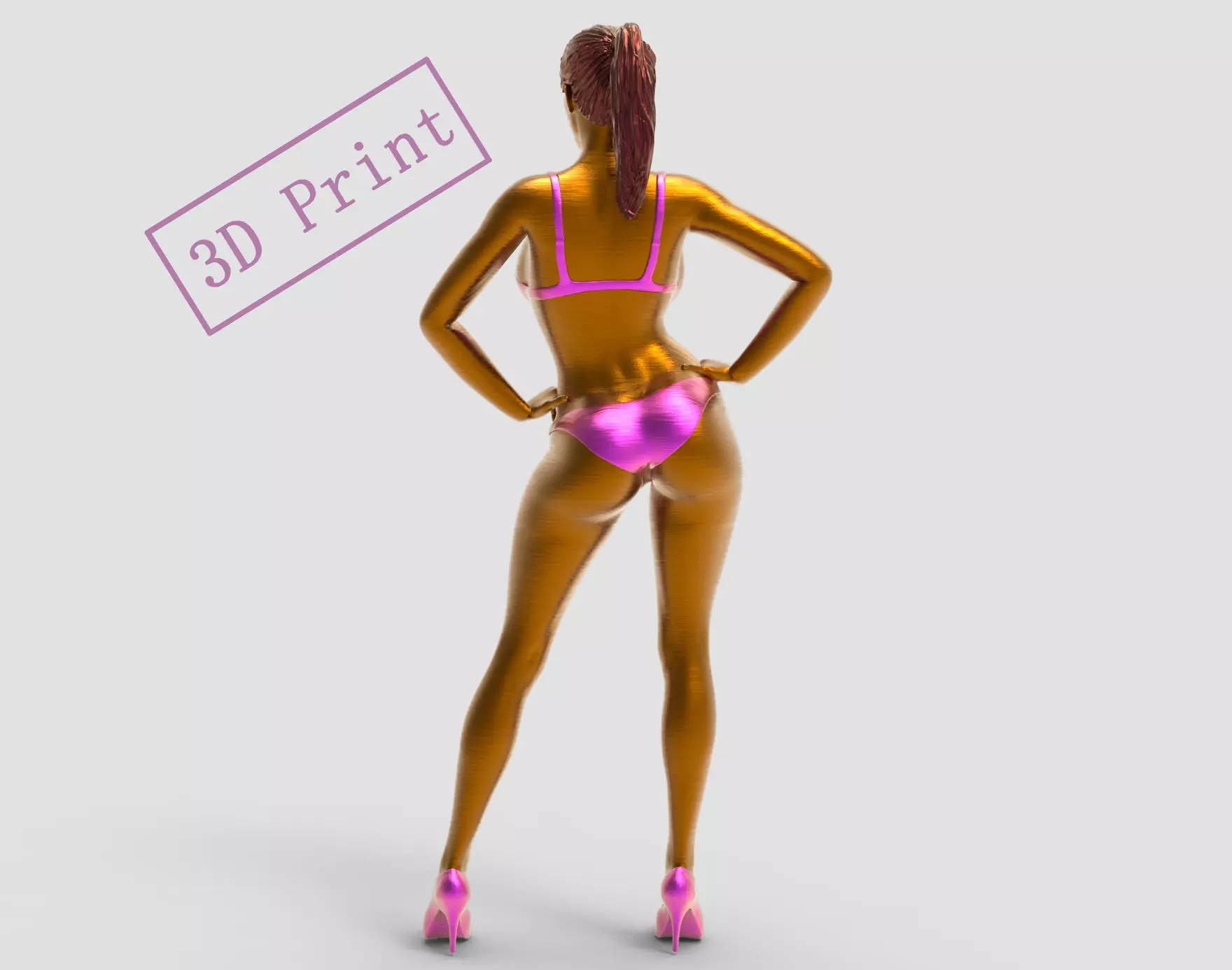 Pose N4 Attractive woman 3d print Model 3D print model_0