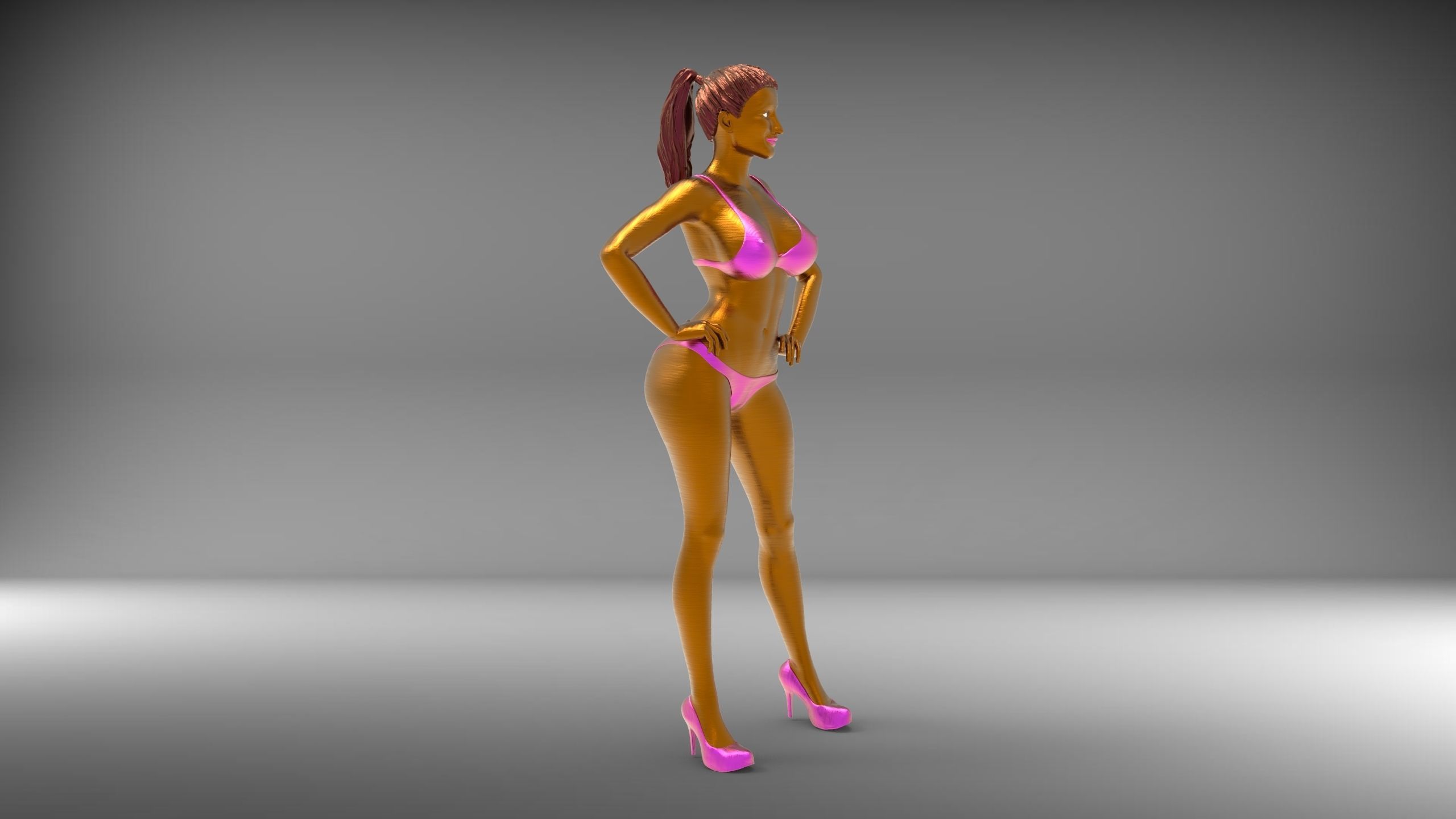 Pose N4 Attractive woman 3d print Model 3D print model_9
