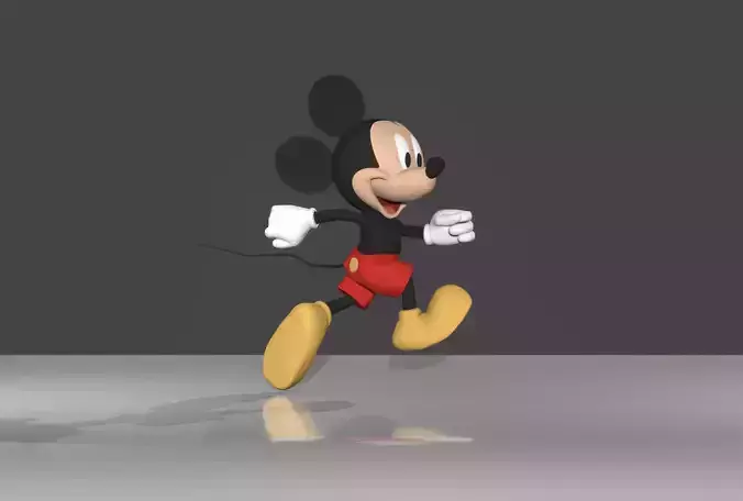 Mikey Mouse - Disney - Pixar Low-poly 3D model