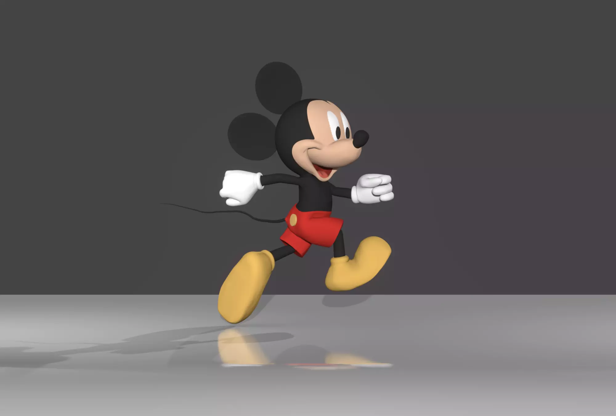 Mikey Mouse - Disney - Pixar Low-poly 3D model