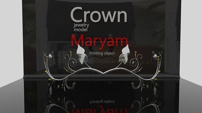 Crown jewelry model Maryam 2 3D print model