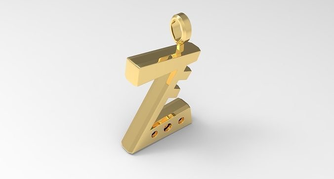 Z Letter Pendant Gold Free 3D print model