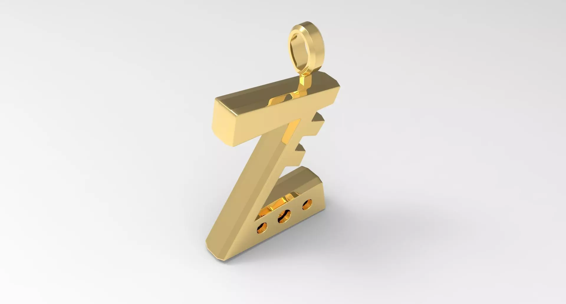 Z Letter Pendant Gold Free 3D print model
