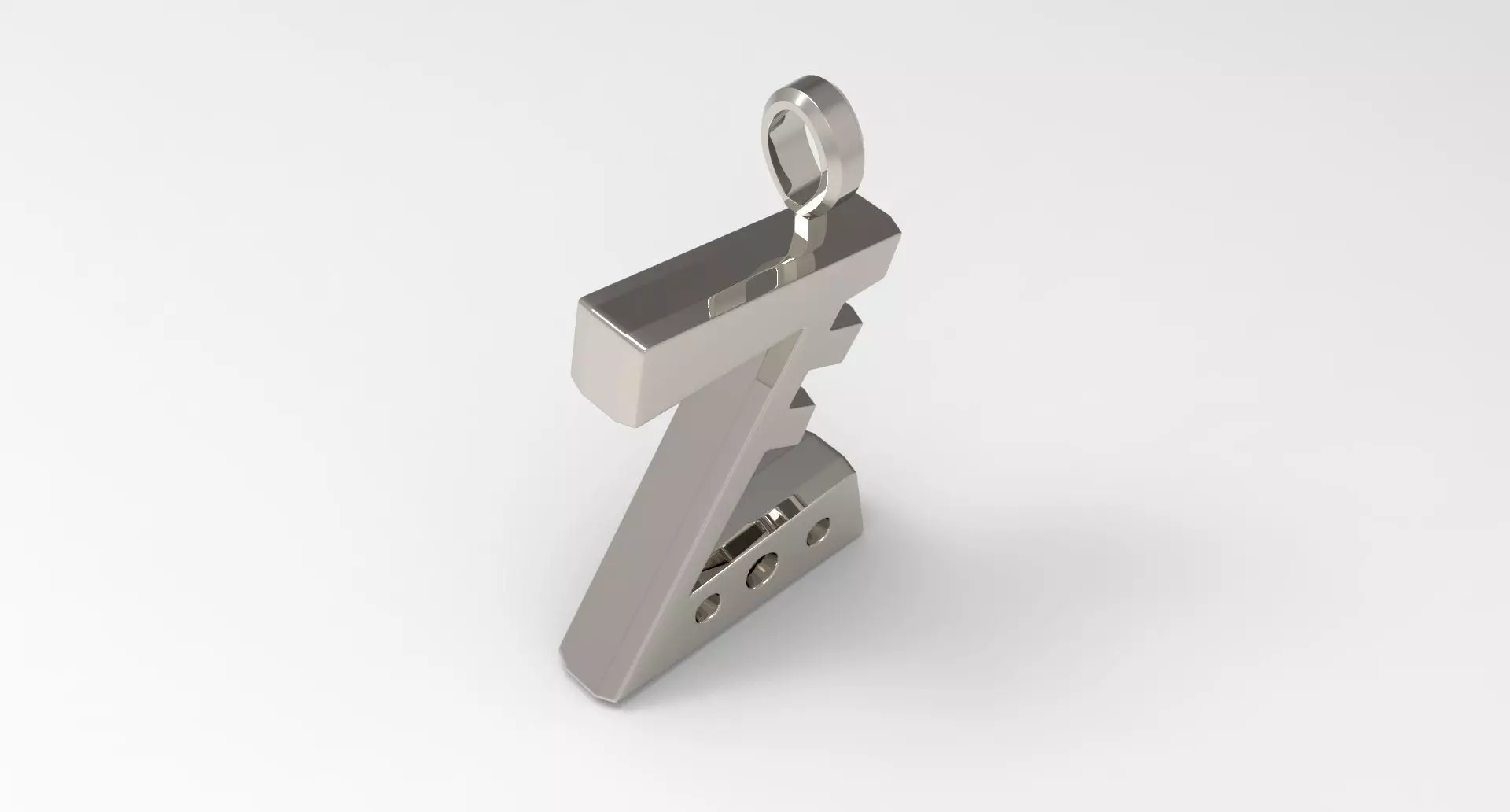 Z Letter Pendant Platinum Free 3D print model