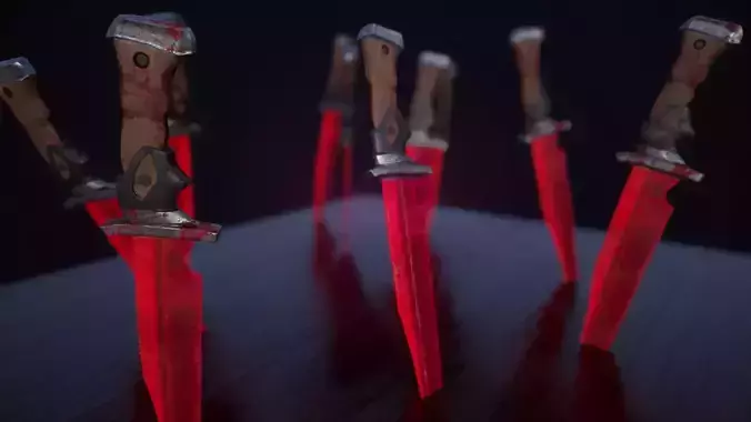 Knife V1 Low-poly 3D model