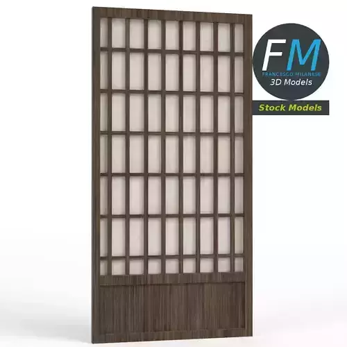 Shoji japanese paper door