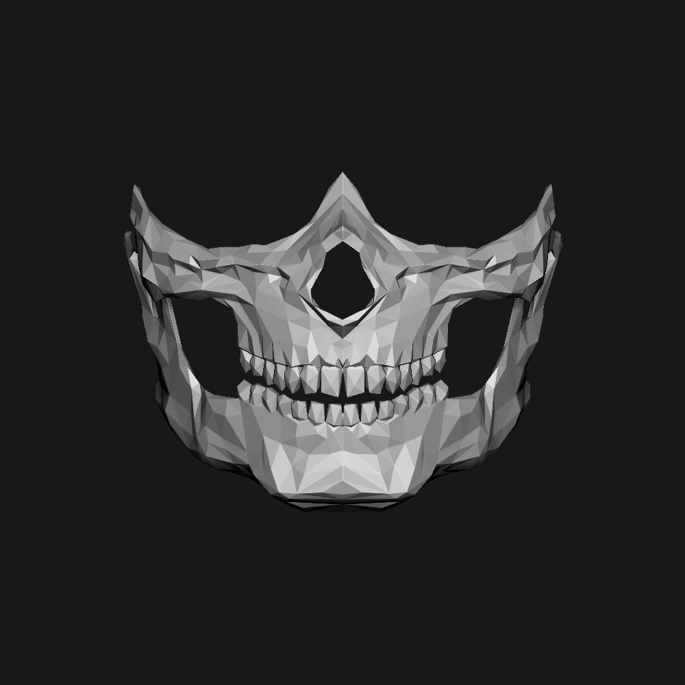 LOW POLY HIGGS MASK FAN ART STL For 3DPrint 3D print model_2