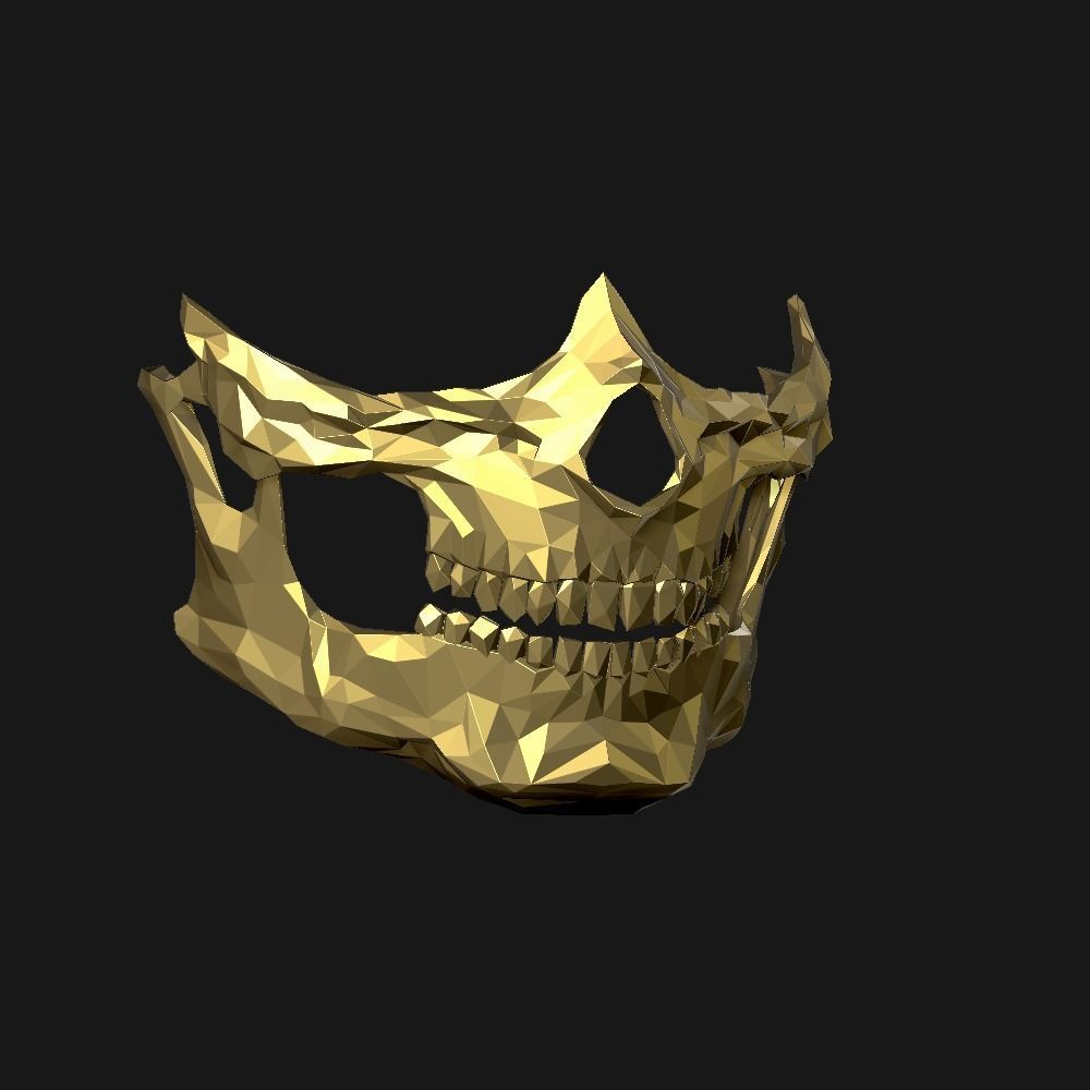 LOW POLY HIGGS MASK FAN ART STL For 3DPrint 3D print model_1